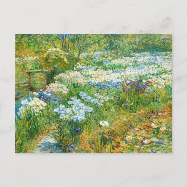 Der Wassergarten von Childe Hassam Postkarte (Vorderseite)