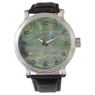 Der Wasserhühnerteich Vintage französische Maler Armbanduhr