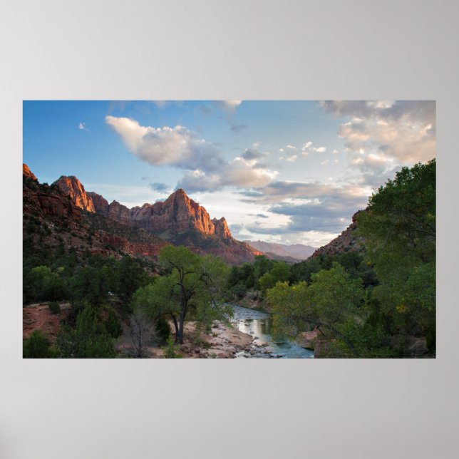 Der Watchman bei Zion NP Poster (Vorne)