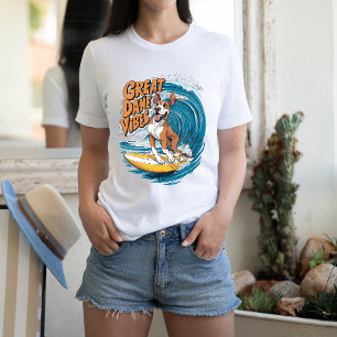 Der Wave Rider Great Dane Hund Surfen T-Shirt