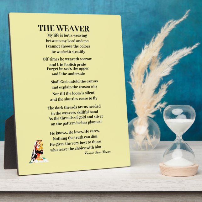 DER WEAVER POEM FOTOPLATTE (Seite)
