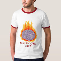 Der Wecker-T-Shirt 2017 lodernder Gehirn-Männer