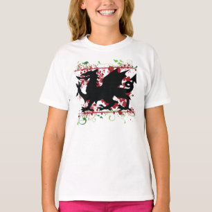 Der Wecker-T - Shirt des Waliser-Drache-Mädchens