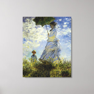 Der Weg, Dame mit einem Sonnenschirm Leinwanddruck