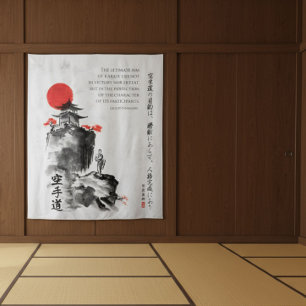 Der Weg des Karate - Weisheit von Gichin Funakoshi Wandteppich
