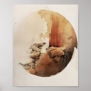 Der Weg - Digitale Skizze Jesus Mauer Kunst Poster