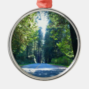Der Weg durch den Wald in Crescent City Silbernes Ornament