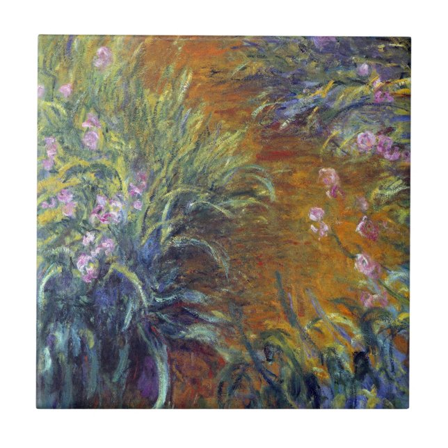 Der Weg durch die Iren von Claude Monet Fliese (Vorderseite)