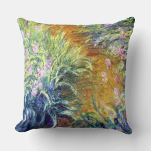 Der Weg durch die Iris Claude Monet Kunstkunst Kissen