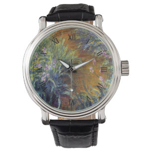 Der Weg durch die Schwertlilien von Claude Monet Armbanduhr