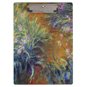 Der Weg durch die Schwertlilien von Claude Monet Klemmbrett