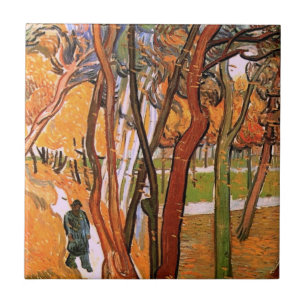 Der Weg: Fallende Blätter von Vincent van Gogh Fliese