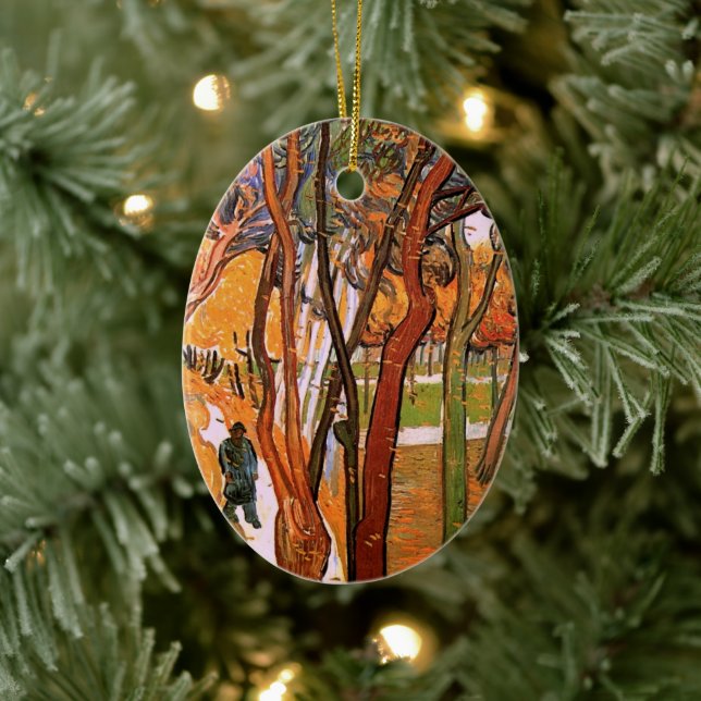 Der Weg: Fallende Blätter von Vincent van Gogh Keramik Ornament (Baum)