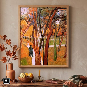 Der Weg: Fallende Blätter von Vincent van Gogh Poster