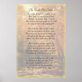 Der Weg ist nicht eingeschlagen - Robert Frost Poster