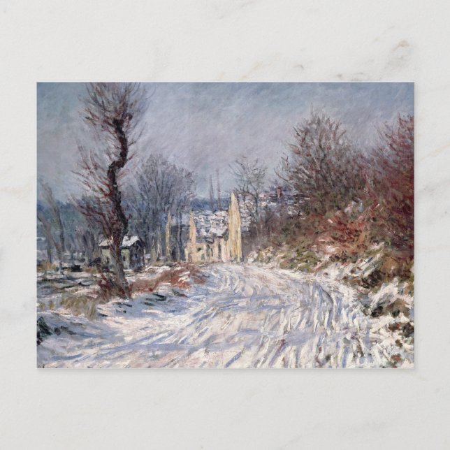 Der Weg nach Giverny, Winter 1885 Postkarte (Vorderseite)