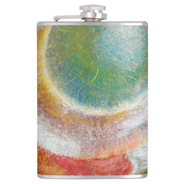"Der Weg nach Sazi Runi" Vinyl Wrapped Flask Flachmann (Vorderseite)