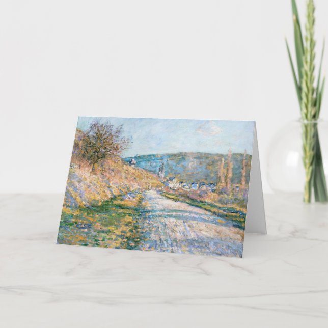 Der Weg nach Vétheuil | Claude Monet Karte (Vorderseite)