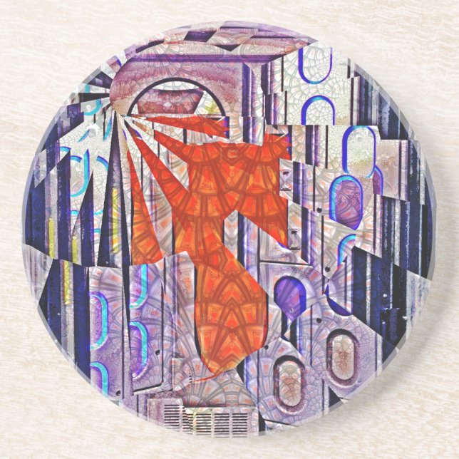 Der Weg von morgen heute: Kunst der Zukunft Getränkeuntersetzer (Vorne)