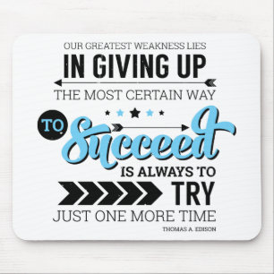 Der Weg zu einer erfolgreichen Typografie Motivier Mousepad