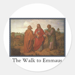 Der Weg zu Emmaus Aufklebern Runder Aufkleber