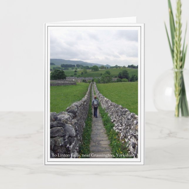 Der Weg zu Linton fällt, nahe Grassington Karte (Vorderseite)