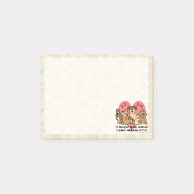 Der Weg zu meinem Hundetiefdruck Post-it Klebezettel (Vorderseite)