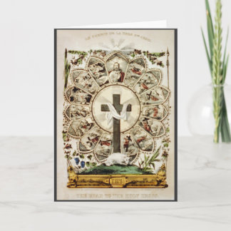 Der Weg zum Heiligen Kreuz Feiertagskarte