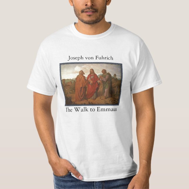 Der Weg zum hellen Shirt Emmaus Männer (Vorderseite)