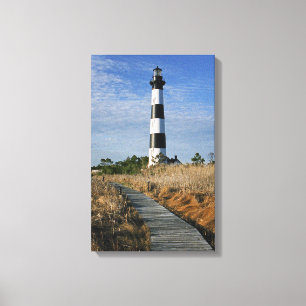 Der Weg zum Leuchtturm der Bodie Island Leinwanddruck