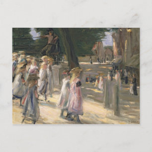 Der Weg zur Schule in Edam Postkarte