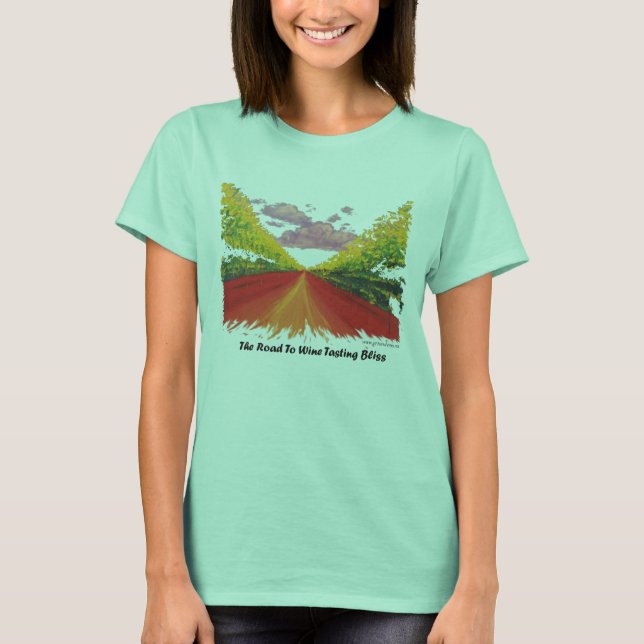 Der Weg zur Weinverkostung T-Shirt (Vorderseite)