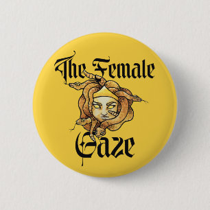 Der weibliche Blick Medusa Gorgon Feministin       Button