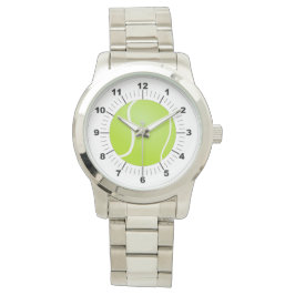 Der weibliche Tennisball Oversized Silver Watch Armbanduhr