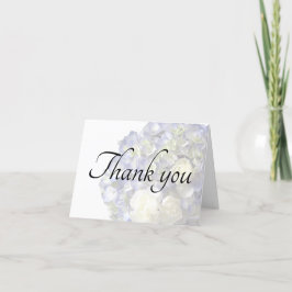 Der weiche blaue personalizable Hydrangea danken Dankeskarte