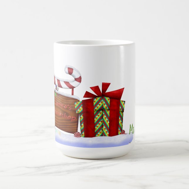 Der weihnachtliche Whimsey-INDIVIDUELLE NAME des W Kaffeetasse (Mittel)