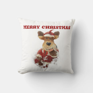 Der Weihnachtsbär im Schneekissen Kissen