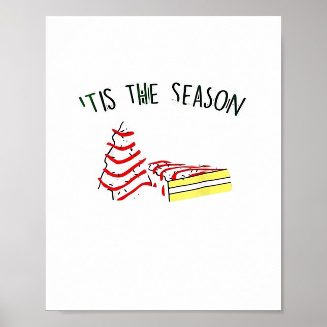 Der Weihnachtsbaum der Jahreszeit Poster (Vorne)