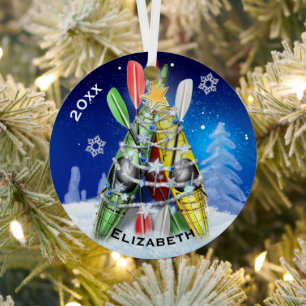 Der Weihnachtsbaum von Kayak Ornament Aus Metall