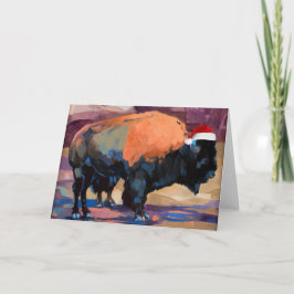Der Weihnachtsbison kundengerecht Feiertagskarte