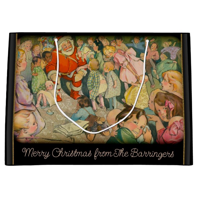 Der Weihnachtsfeiertag ist angekommen Große Geschenktüte (Vorderseite)