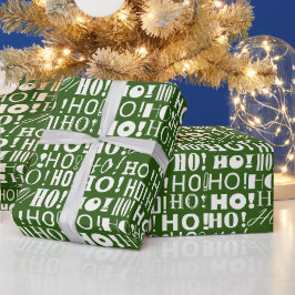 Der Weihnachtsfest! HO! HO! Gruß in Navy Green Geschenkpapier