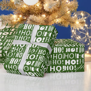 Der Weihnachtsfest! HO! HO! Gruß in Navy Green Geschenkpapier