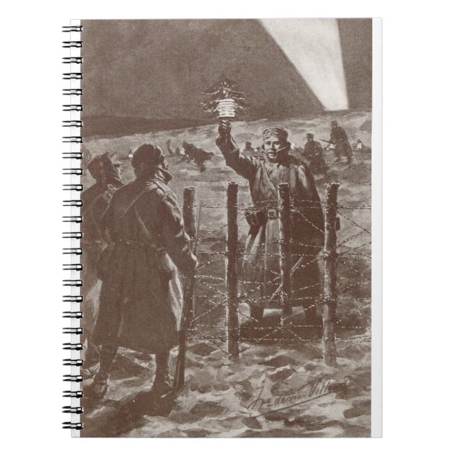 Der Weihnachtsfrieden von 1914 während des Zweiten Notizblock (Vorderseite)