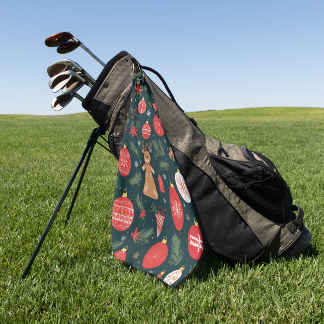 Der Weihnachtsgeist verkörpern, frohe Weihnachten Golfhandtuch (Gras)