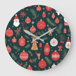 Der Weihnachtsgeist verkörpern, frohe Weihnachten Große Wanduhr