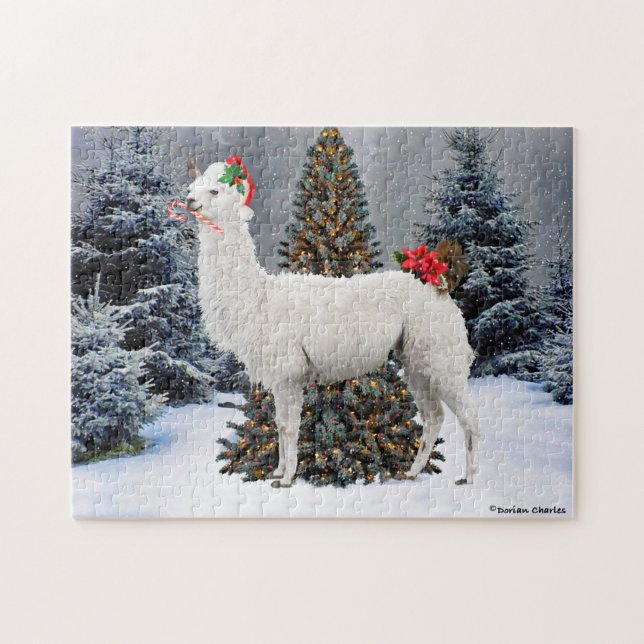 "Der Weihnachtslama" (Horizontal)