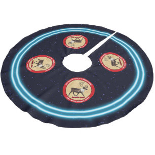 Der Weihnachtsmann - 1. Polar Airlift-Squadron Polyester Weihnachtsbaumdecke