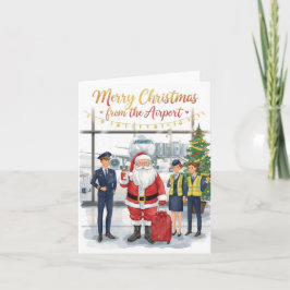 Der Weihnachtsmann am Flughafen Karte