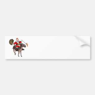 Der Weihnachtsmann auf dem Donkey Autoaufkleber